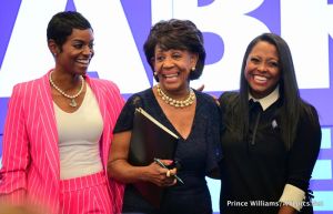 Keri Hilson Monica Brown Kandi Burruss Tucker Keshia Knight Pulliam Mali Hunter Rep. Maxine Waters actress Erika Alexander support Stacey Abrams for Georgia Governor