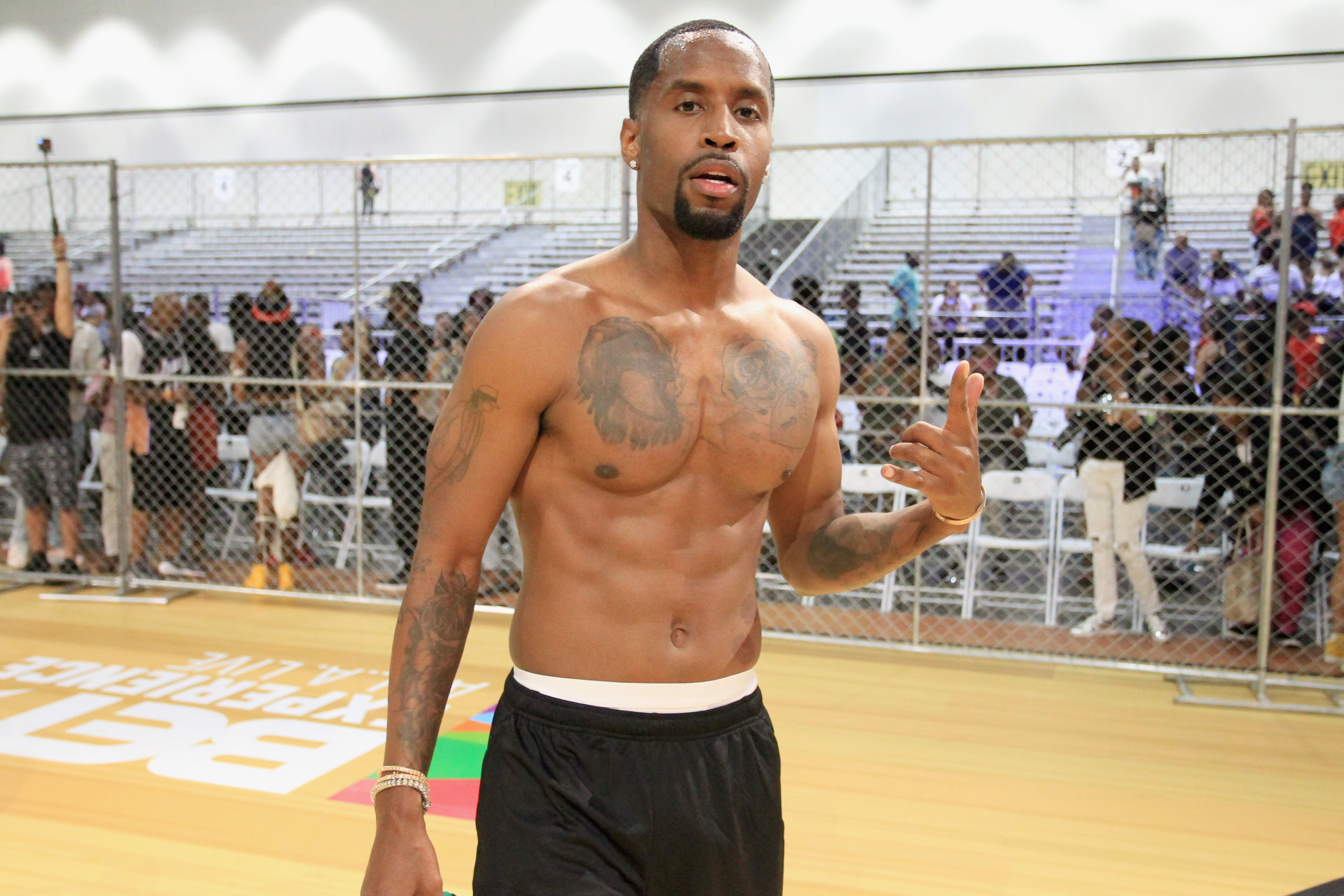 LOS ANGELES, CA - JUNE 22:  Safaree attends the Celebrity Dodgeball Game at 2018 BET Experience Fan Fest at Los Angeles Convention Center on June 22, 2018 in Los Angeles, California.  (Photo by Leon Bennett/Getty Images for BET)