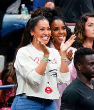 Venus Williams, Lala Anthony, Kelly Rowland, Anna Wintour, Oracene Price cheer on Serena Williams at the 2018 US Open Women's Finals in New York, NY.