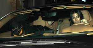 Kourtney Kardashian and rumored boyfriend Luka Sabbat grab a bite with friends at Crossroads vegan restaurant.