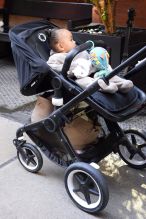 Saint West seen dancing outside the Mercer hotel while out with Chicago West and their nanny in SOHO NYC