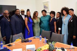 Keri Hilson Monica Brown Kandi Burruss Tucker Keshia Knight Pulliam Mali Hunter Rep. Maxine Waters actress Erika Alexander support Stacey Abrams for Georgia Governor