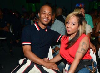 ATLANTA, GA - JULY 19: Rapper/actor Tip 'T.I.' Harris and Tameka 'Tiny' Harris attend 'The Grand Hustle' Exclusive Viewing Party at at The Gathering Spot on July 19, 2018 in Atlanta, Georgia.