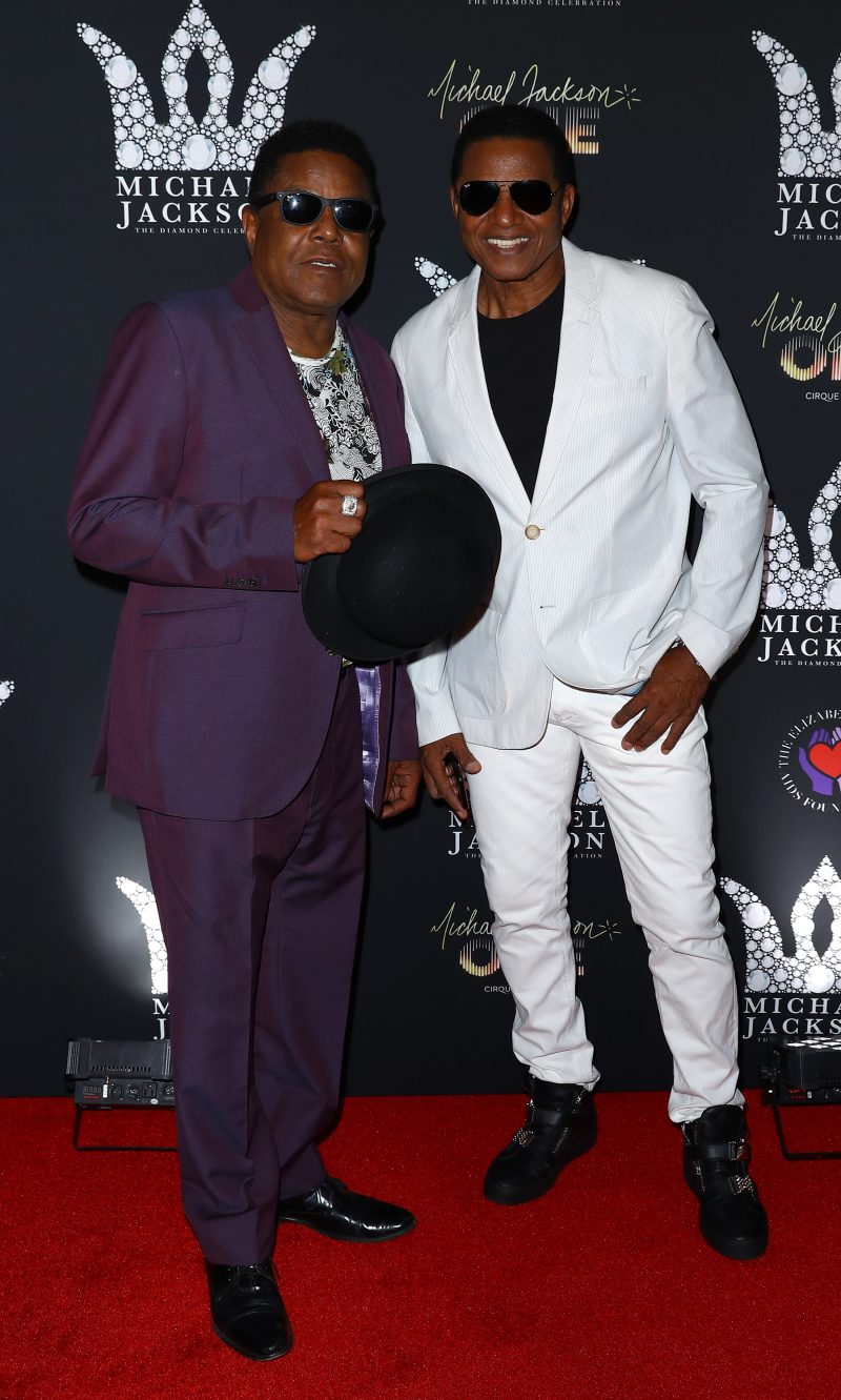 Tito and Jackie Jackson Red Carpet For Michael Jackson Diamond Birthday Celebration at Mandalay Bay Resort and Casino Las Vegas