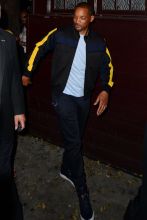 Will Smith and family leave the Peppermint club for Dave Chapelle show in Los Angeles, CA.