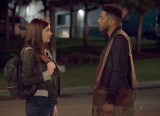 NEW AMSTERDAM -- "Cavitation" Episode 105 -- Pictured: (l-r) Janet Montgomery as Dr. Lauren Bloom, Jocko Sims as Dr. Floyd Reynolds --