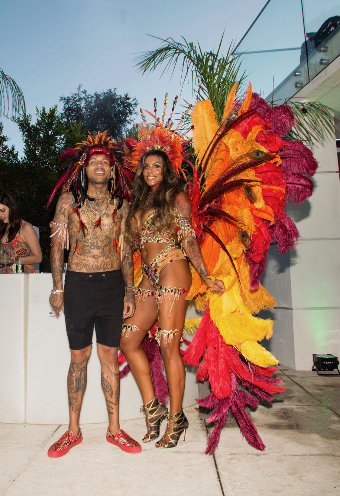 KId Ink and Asiah Collins in Caribana costume