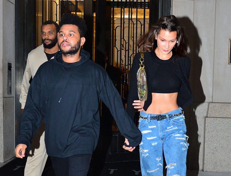 Bella Hadid and The Weeknd step out hand in hand to go to Global Citizen Festival in New York, NY.