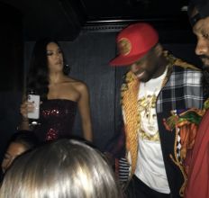 Rapper 50 Cent pictured with a female companion hanging out at the "Red Rabbit" Club In Downtown, Manhattan