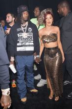 Cardi B and Offset are both spotted together celebration the album release for Quavo Huncho in Los Angeles