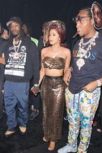 Cardi B and Offset are both spotted together celebration the album release for Quavo Huncho in Los Angeles