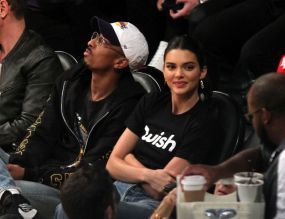 Saturday October 20, 2018; Kendall Jenner out at the Lakers game. The Houston Rockets defeated the Los Angeles Lakers by the final score of 124-115 at Staples Center in Los Angeles CA.