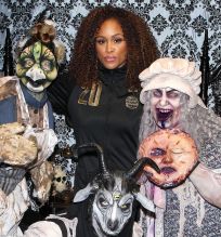 Rapper, Eve visits Knotts Scary Farm in Buena Park, CA.
