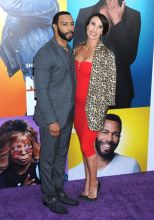 Omari Hardwick Jennifer Pfautch purple carpet World Premiere of NOBODY'S FOOL, held at AMC Lincoln Square in New York, New York