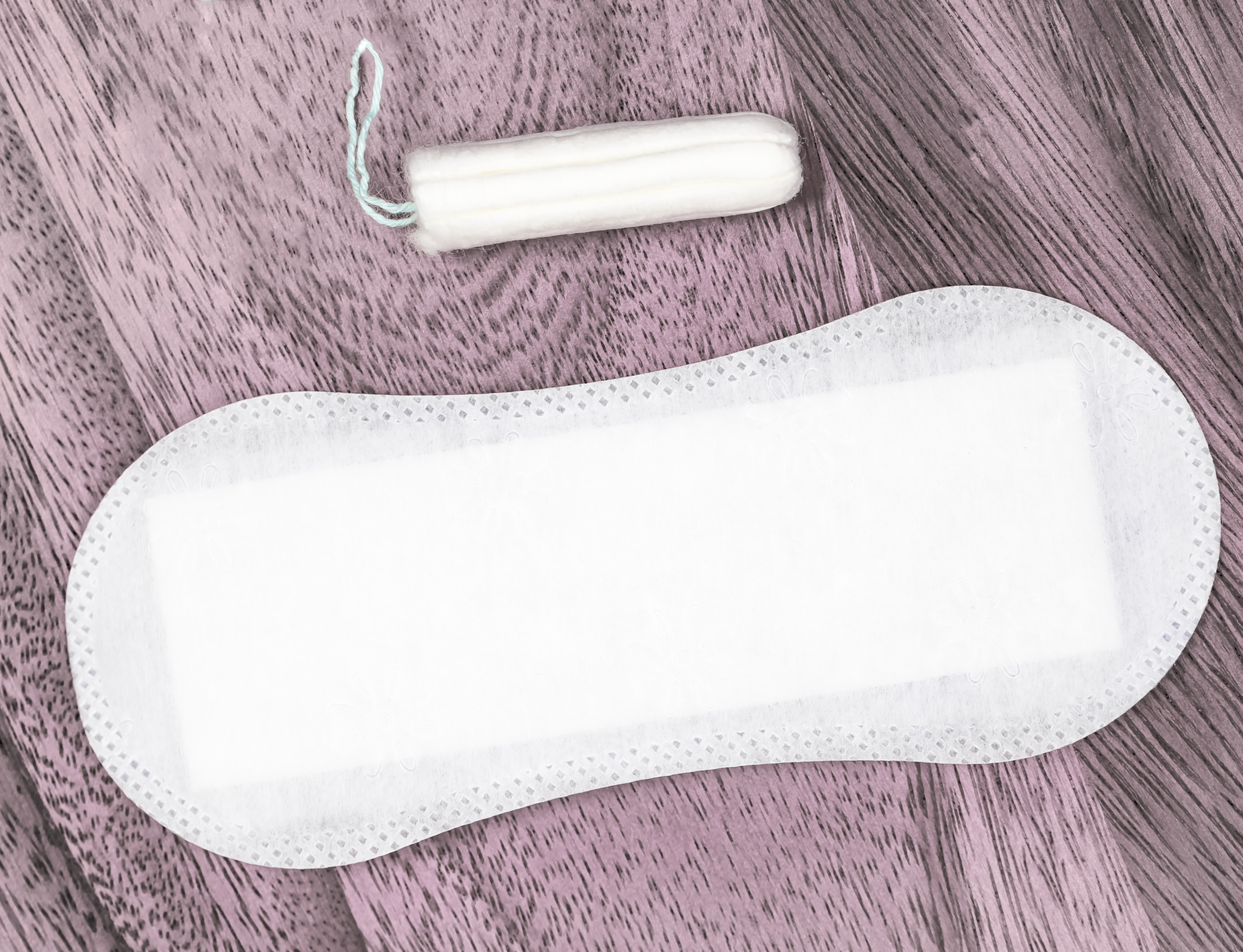 Selection of woman's hygiene items