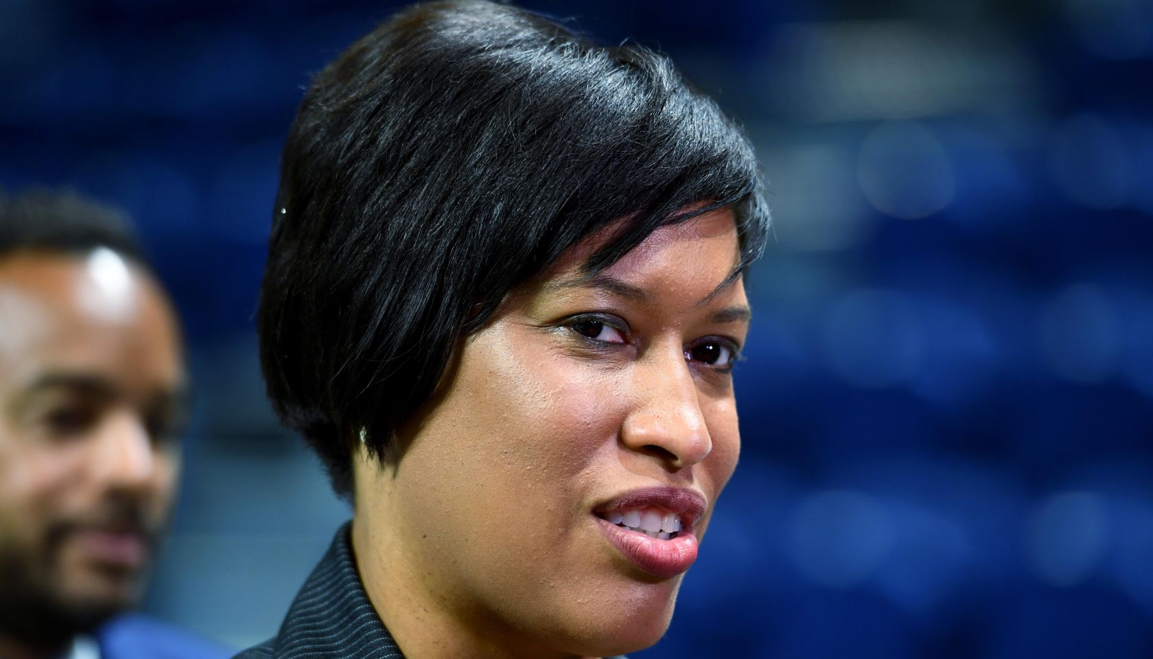 DC Mayor Bowser leads a tour at the Ward 8 Sports and Entertainment arena