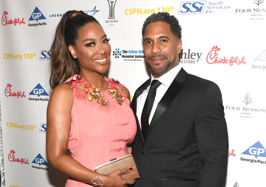 ATLANTA, GA - MARCH 24: TV personality Kenya Moore and Marc Daly attend Carrie Steele-Pitts Home 130th Anniversary Gala at Four Seasons Hotel on March 24, 2018 in Atlanta, Georgia.