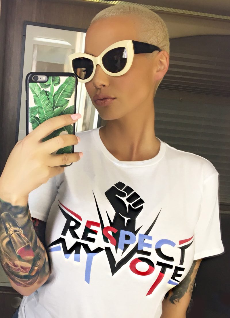 Amber Rose is encouraging people of colour to vote in the next US election.