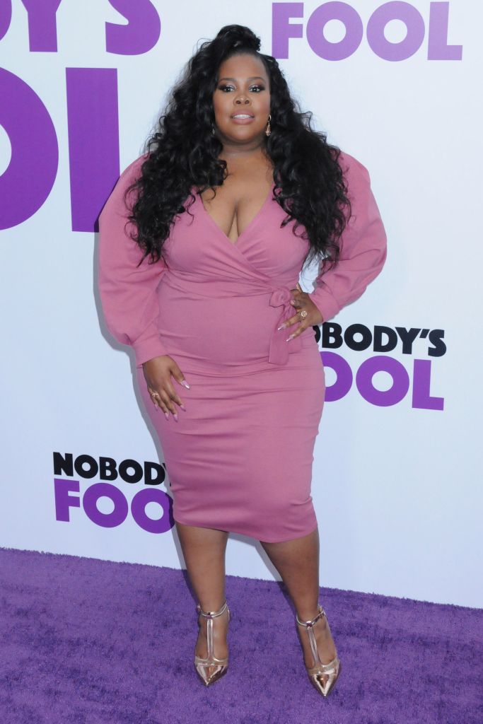 The cast arrives on the purple carpet for the World Premiere of ?NOBODY?S FOOL?, held at AMC Lincoln Square in New York, New York<br /> Pictured: Amber Riley<br /> Ref: SPL5037182 281018 NON-EXCLUSIVE<br /> Picture by: