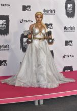 Nicki Minaj accepts two awards at the 2018 MTV EMAs, Europe Music Awards, at Bizkaia Arena in Bilbao Exhibition Centre (BEC) in Bilbao, Spain, on 04 November 2018.
