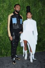 Kerby Jean-Raymond and Logan Browning 15th Annual CFDA/Vogue Fashion Fund 2018, held in the Brooklyn Navy Yard in Brooklyn, New York
