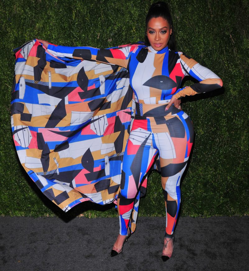 LaLa Anthony attends CFDA / Vogue Fashion Fund 15th Anniversary event at Brooklyn Navy Yard on November 5, 2018 in Brooklyn, New York.