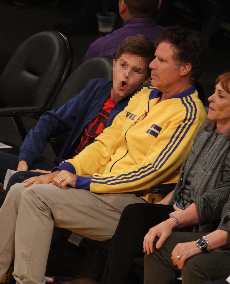 Will Ferrell and son out at the Lakers game. The Los Angeles Lakers defeated the Minnesota Timberwolves by the final score of 114-110 at Staples Center in Los Angeles, CA
