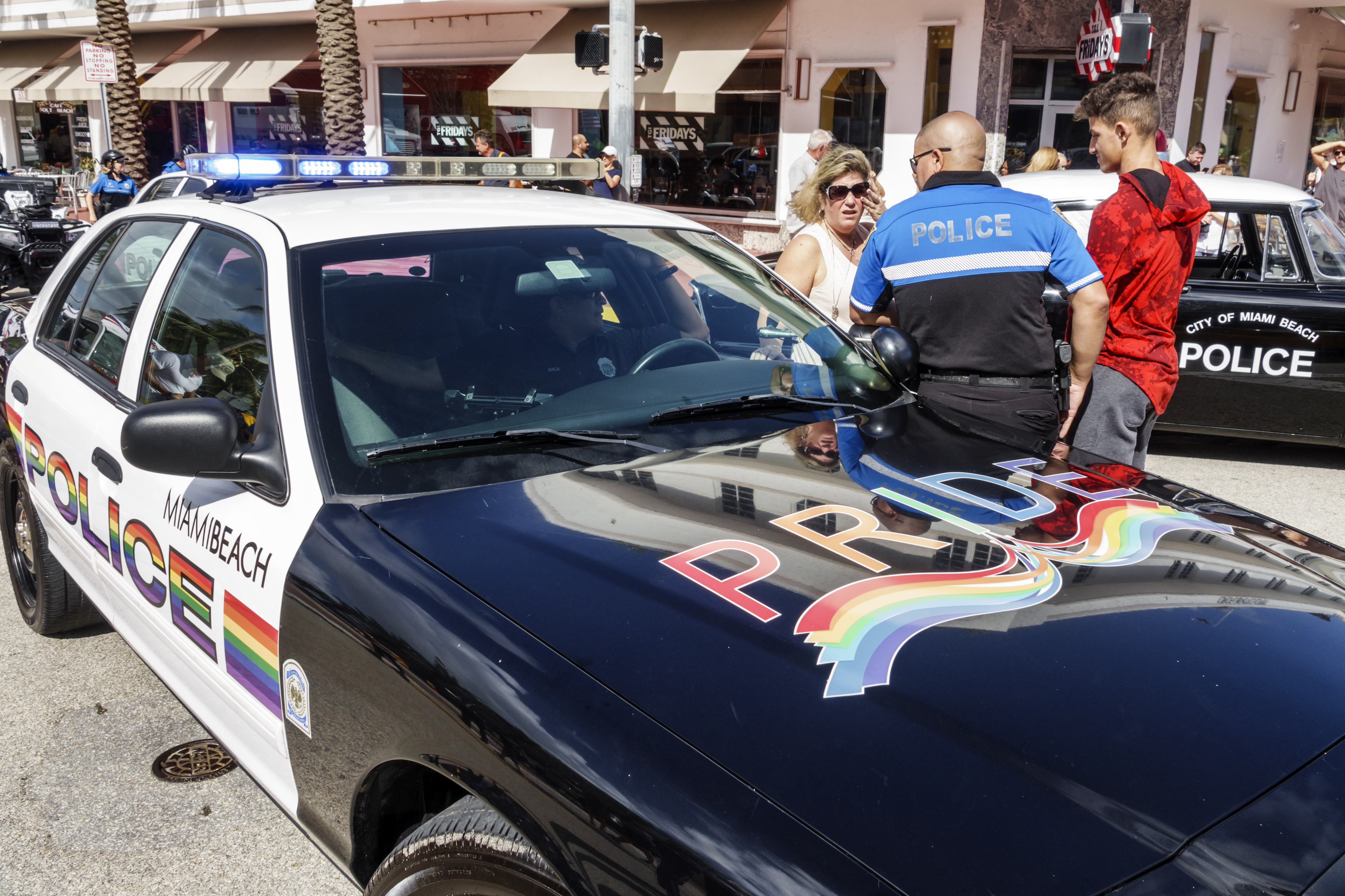 Florida, Miami Beach, Veterans Day parade, Police Car