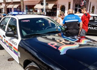 Florida, Miami Beach, Veterans Day parade, Police Car