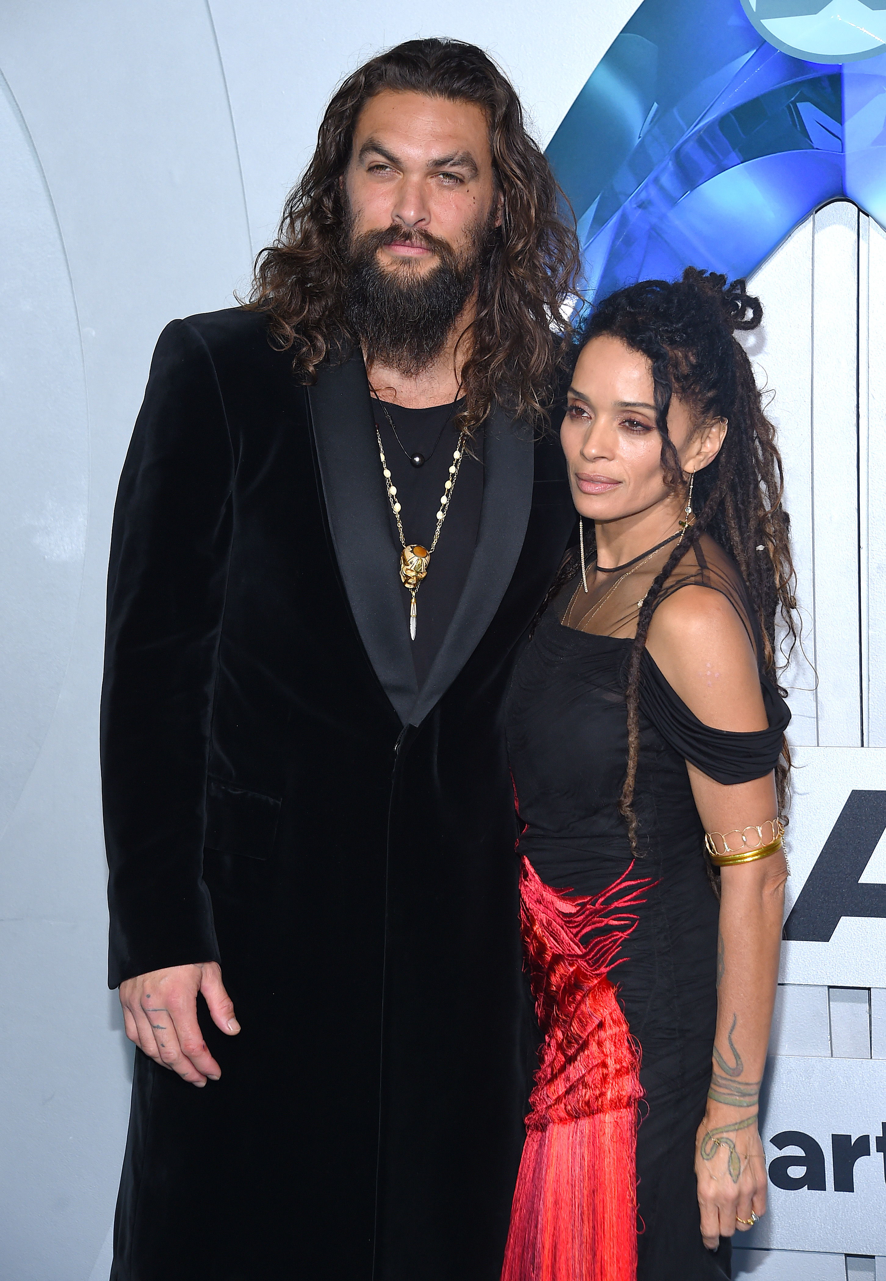 Jason Momoa and Lisa Bonet at Aquaman premiere
