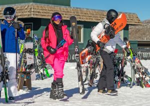 Kim Kardashian Kendall Jenner Saint West Ski Aspen