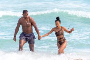 Karrueche Tran and Victor Cruz