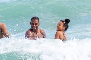 Karrueche Tran and Victor Cruz