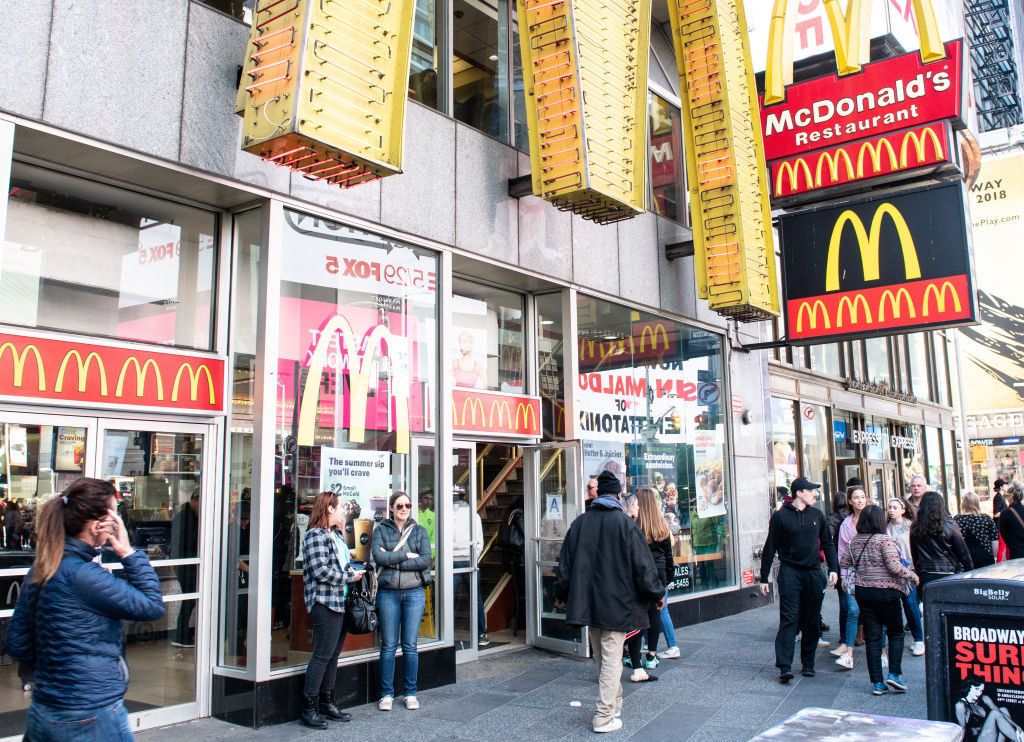 McDonald's restaurant in Times Square in New York City...