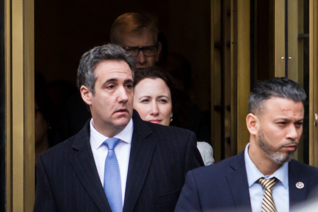 Former Trump lawyer Michael Cohen attends his hearing