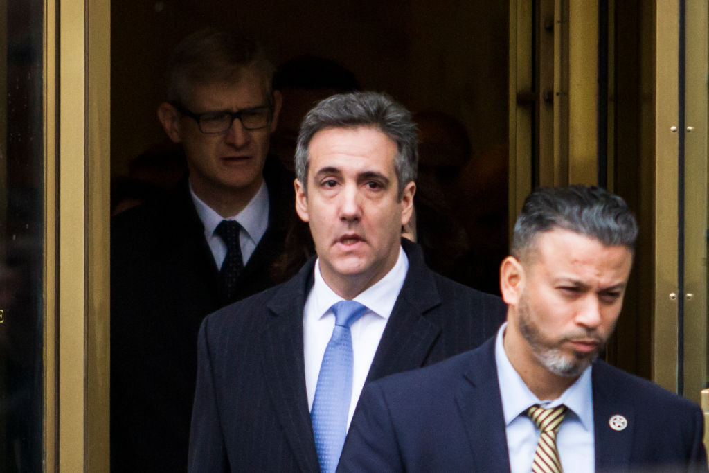Former Trump lawyer Michael Cohen attends his hearing