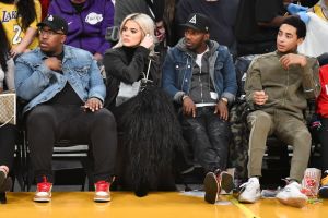 Celebrities At The Los Angeles Lakers Game