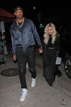 Khloe Kardashian and Tristan Thompson dine at Craig's after game