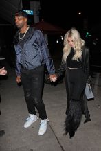 Khloe Kardashian and Tristan Thompson dine at Craig's after game