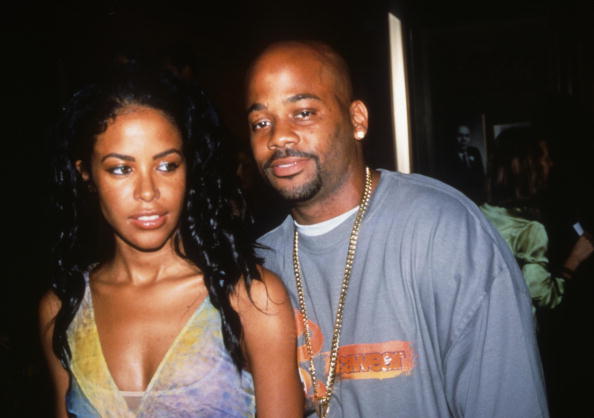 Aaliyah and Damon Dash at a Movie Premiere