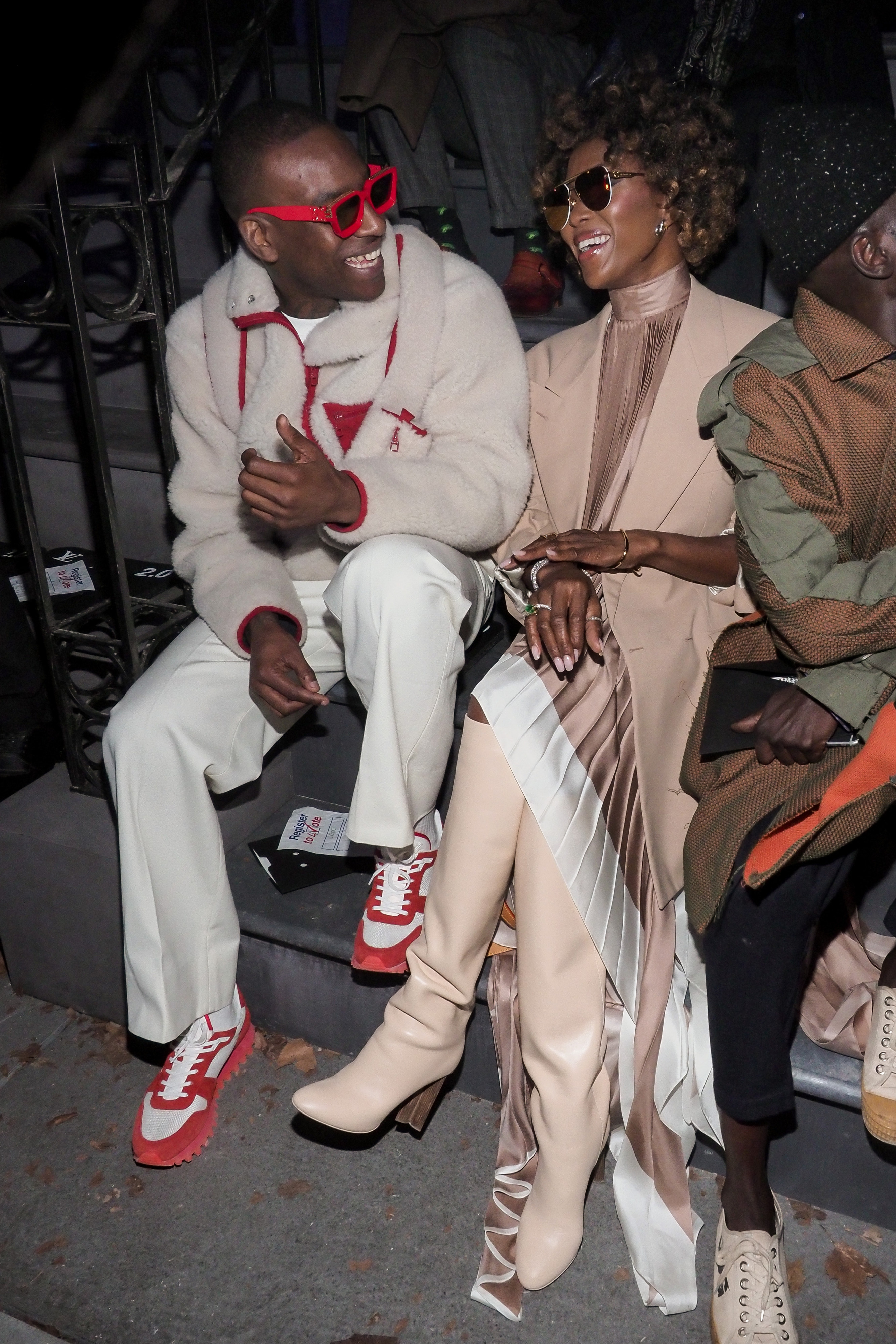 Naomi Campbell Kicks Up her Feet in Louis Vuitton Sneakers at