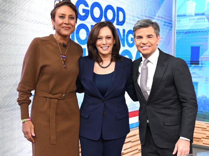 ROBIN ROBERTS, SENATOR KAMALA HARRIS, GEORGE STEPHANOPOULOS