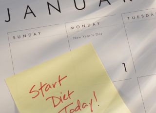 Sticky note on calendar