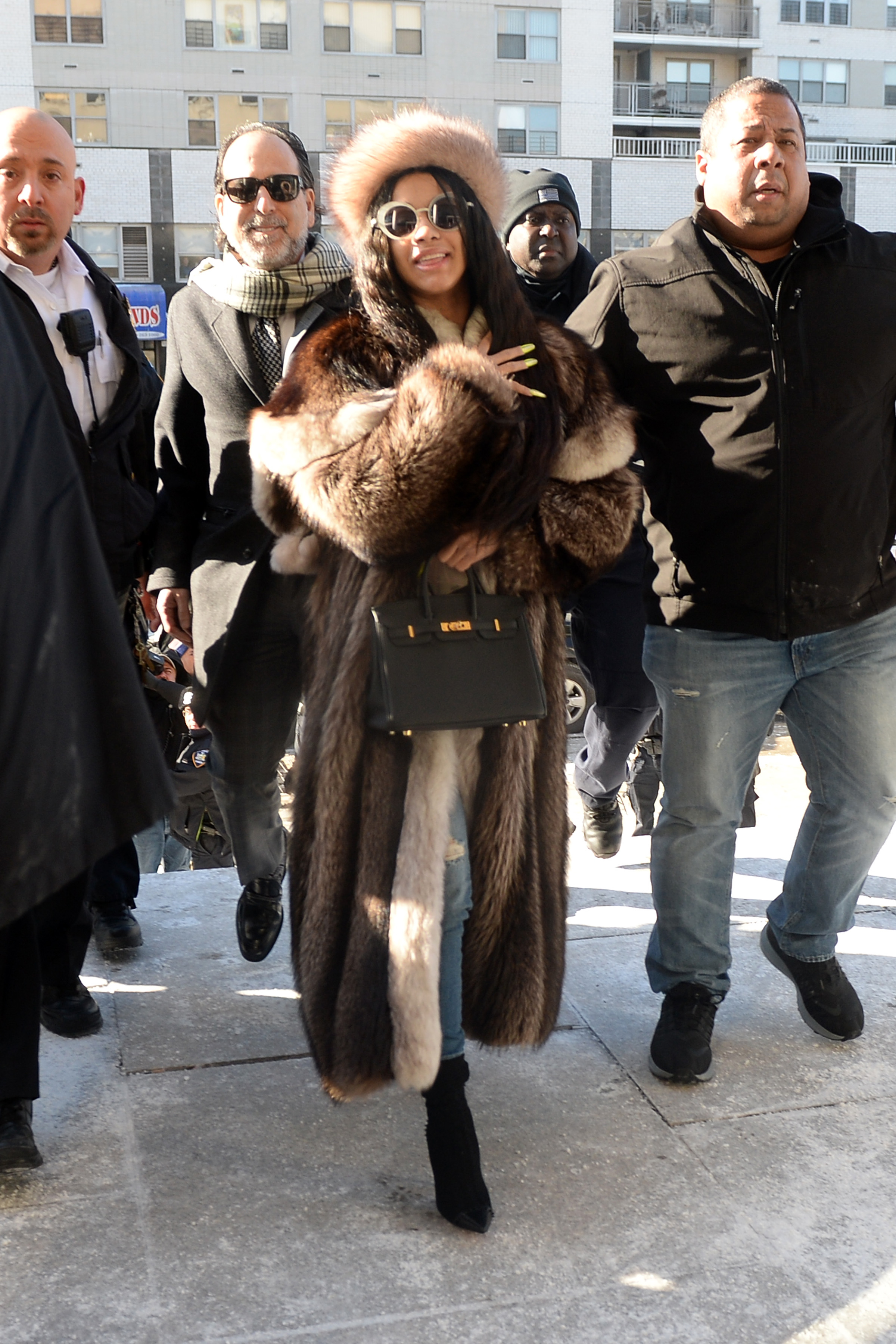 Cardi B Wears Full Length Fur For NYC Court Appearance