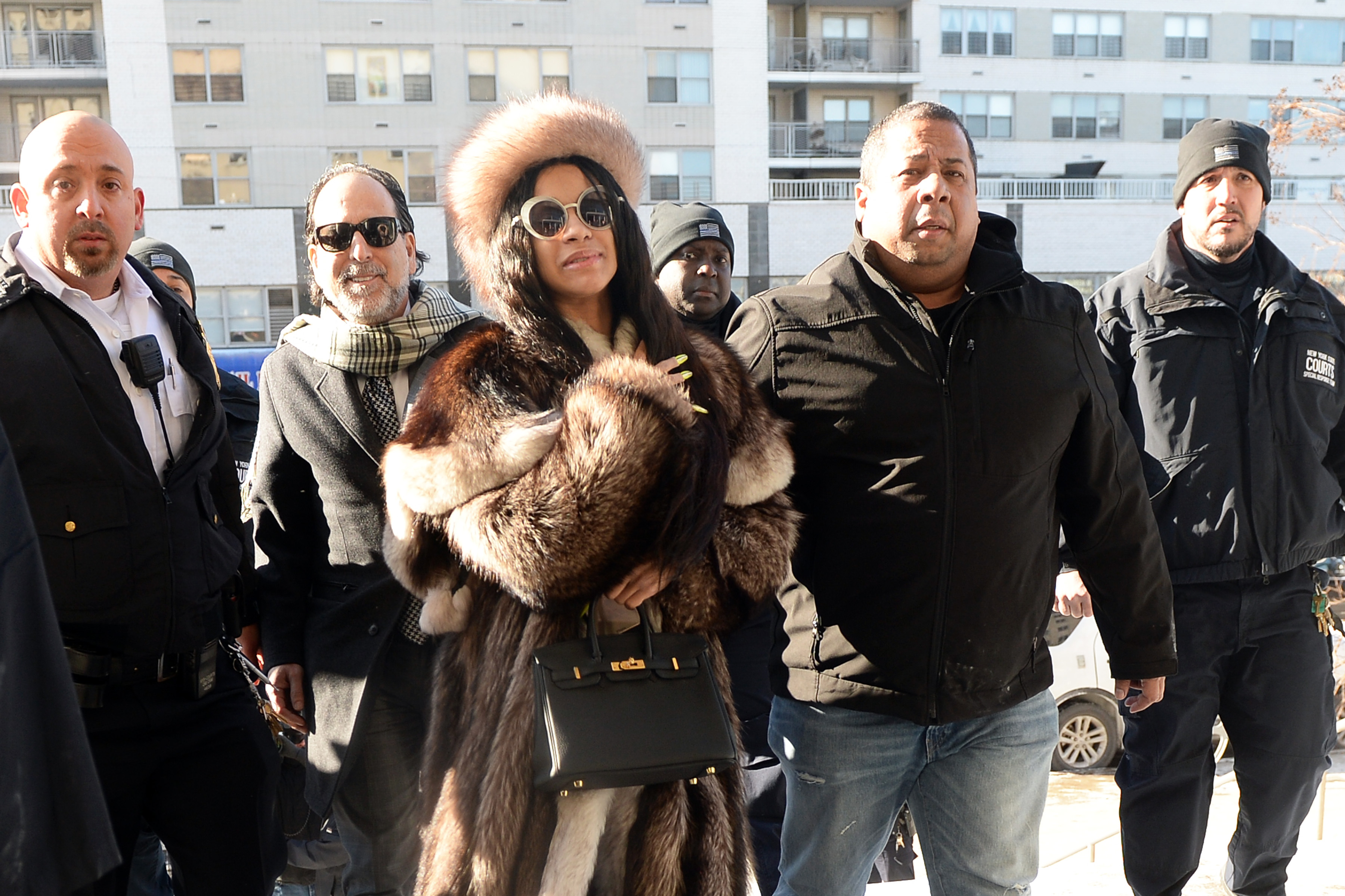 Cardi B Wears Full Length Fur For NYC Court Appearance