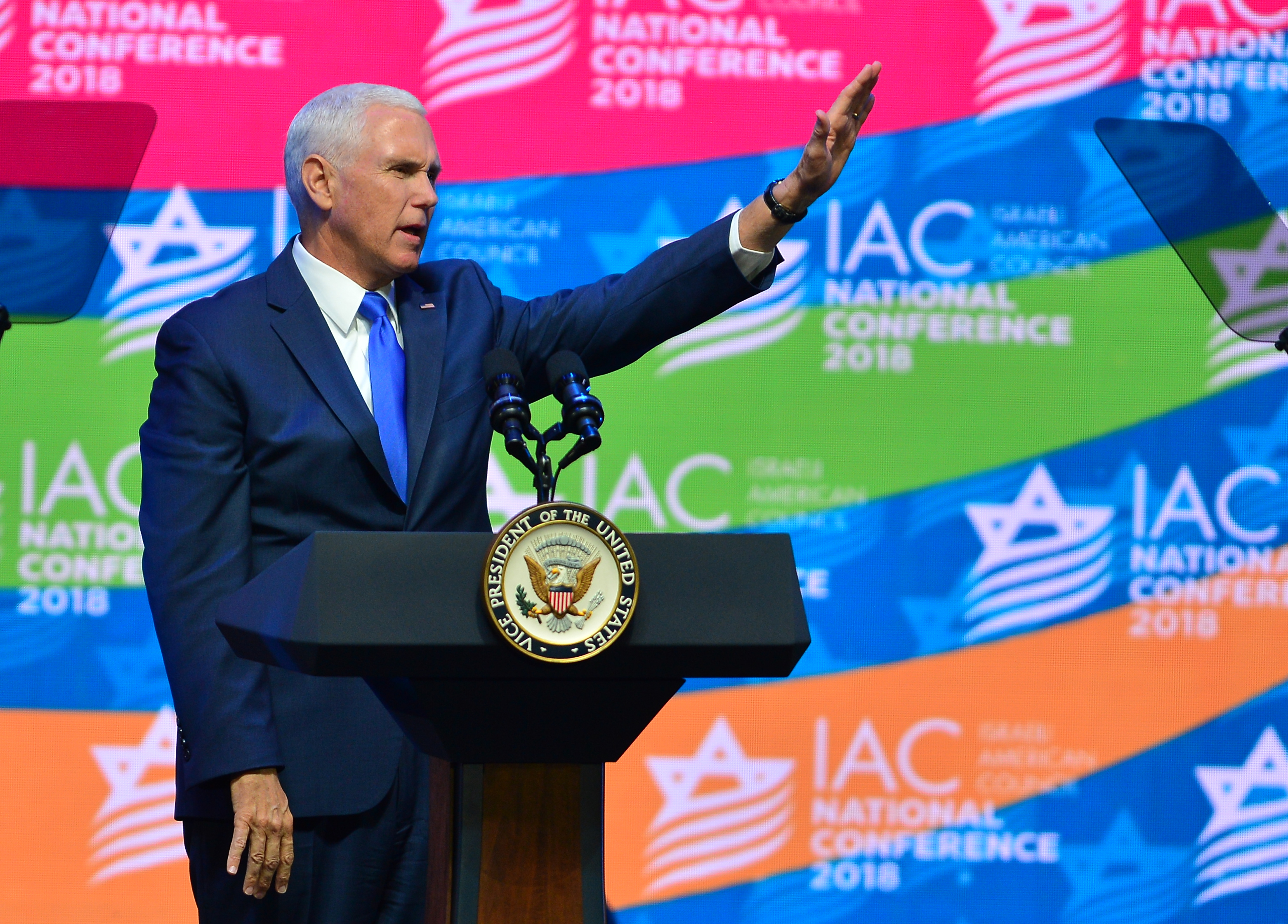 U.S. Vice President Mike Pence attends the 5th annual Israeli-American Council National Conference 2018
