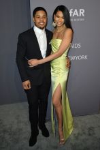 Sterling Shepard Chanel Iman 2019 AmFar Gala