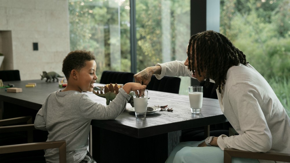 Wiz Khalifa aka Cameron Thomaz and son Sebastian Taylor Thomaz