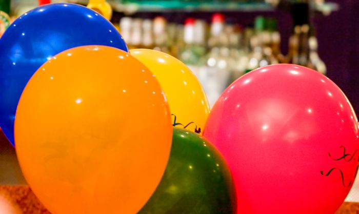 Multicoloured party balloons