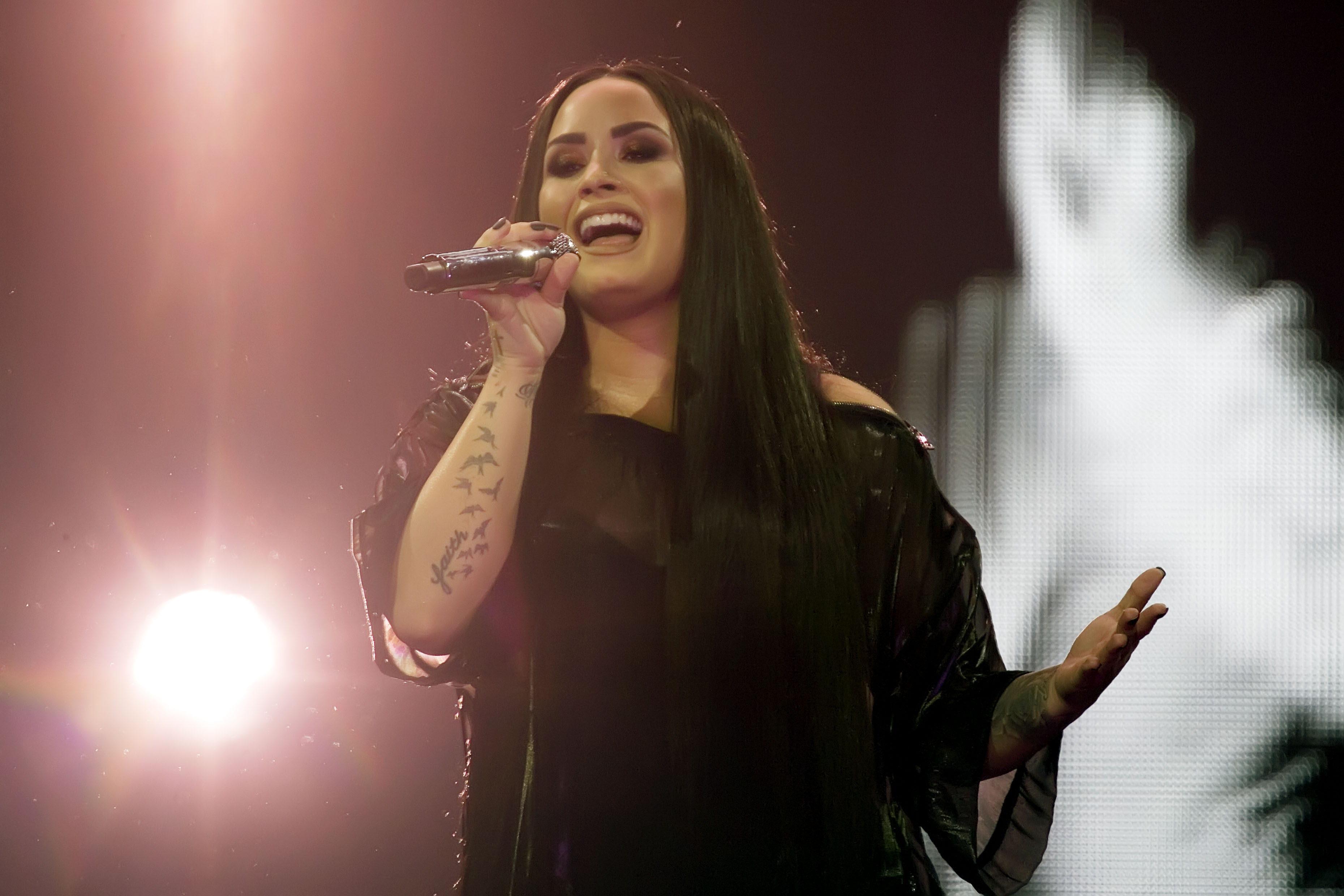 Demi Lovato performing at the SSE Hydro in Glasgow